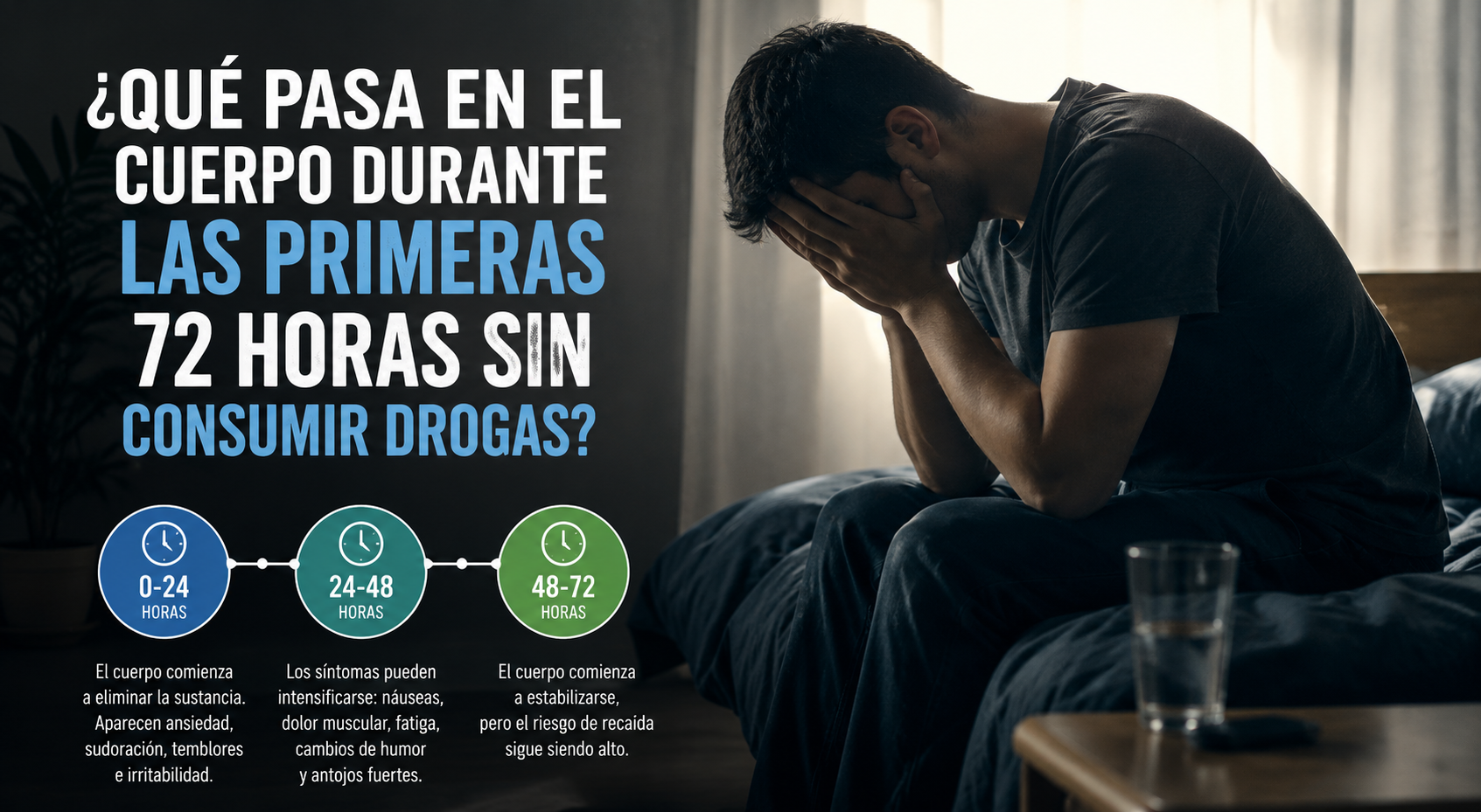 ¿Qué pasa en el cuerpo durante las primeras 72 horas sin consumir drogas?